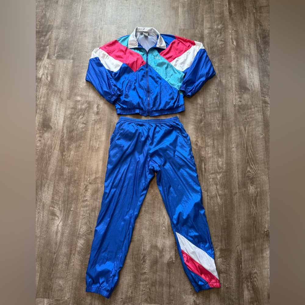 Vintage Rare USA Track Suit Santiago Sporta 1541 Medium Pants Jacket combo